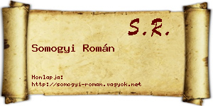 Somogyi Román névjegykártya